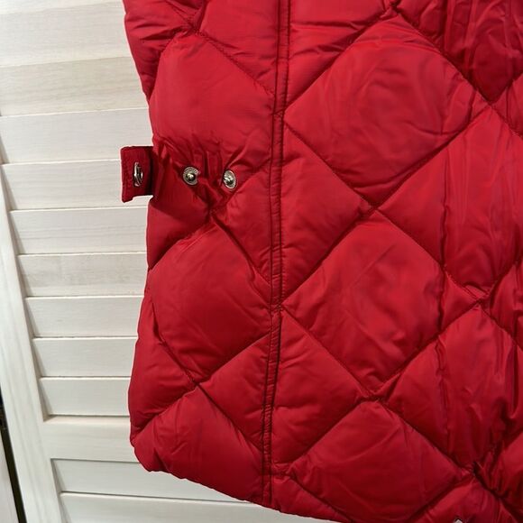 Eddie Bauer 700 Fill Power Goose Down Red Quilted Vest Small - Picture 8 of 14